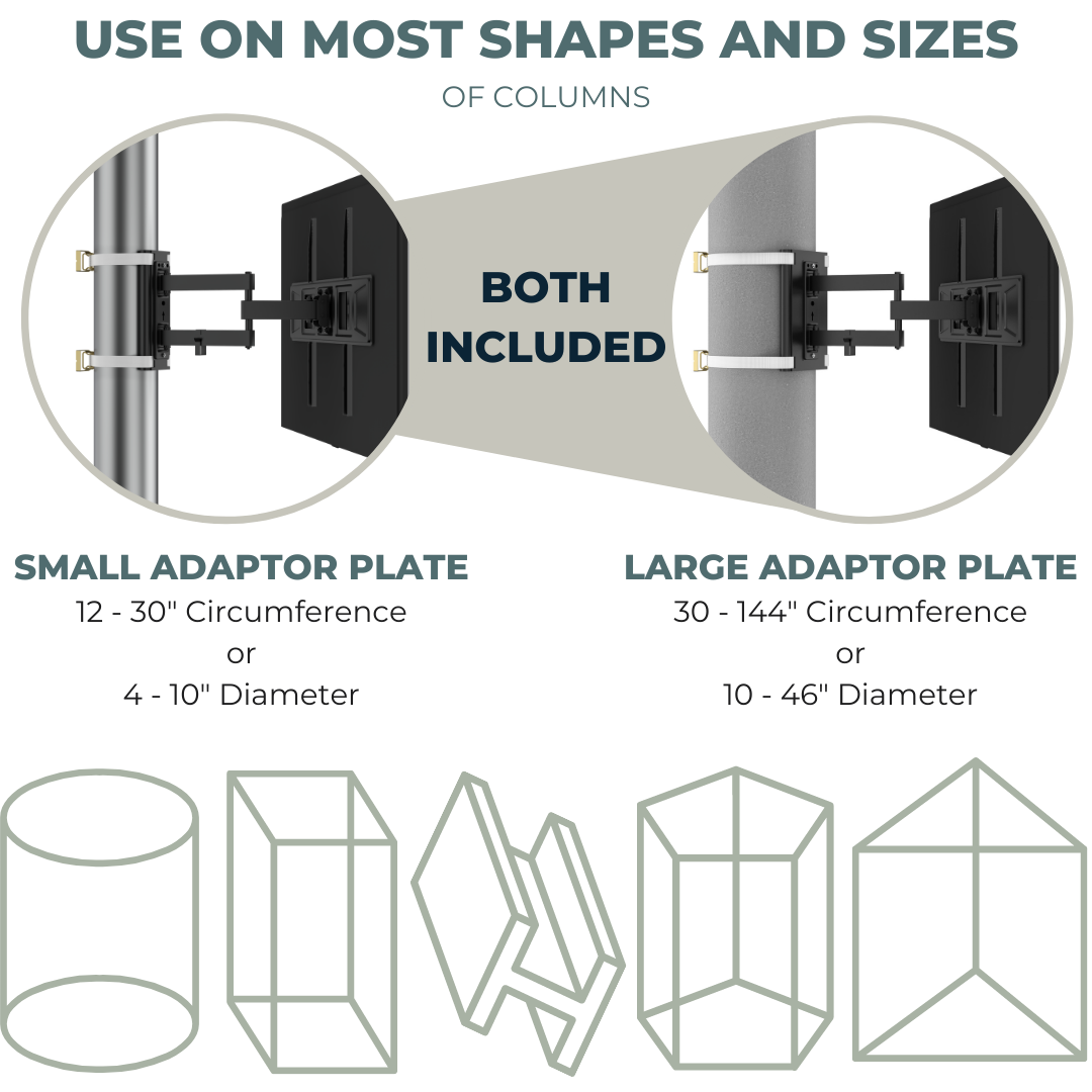 Pillar Mount | Column TV Mount | Gazebo TV Mount- Column Compatibility