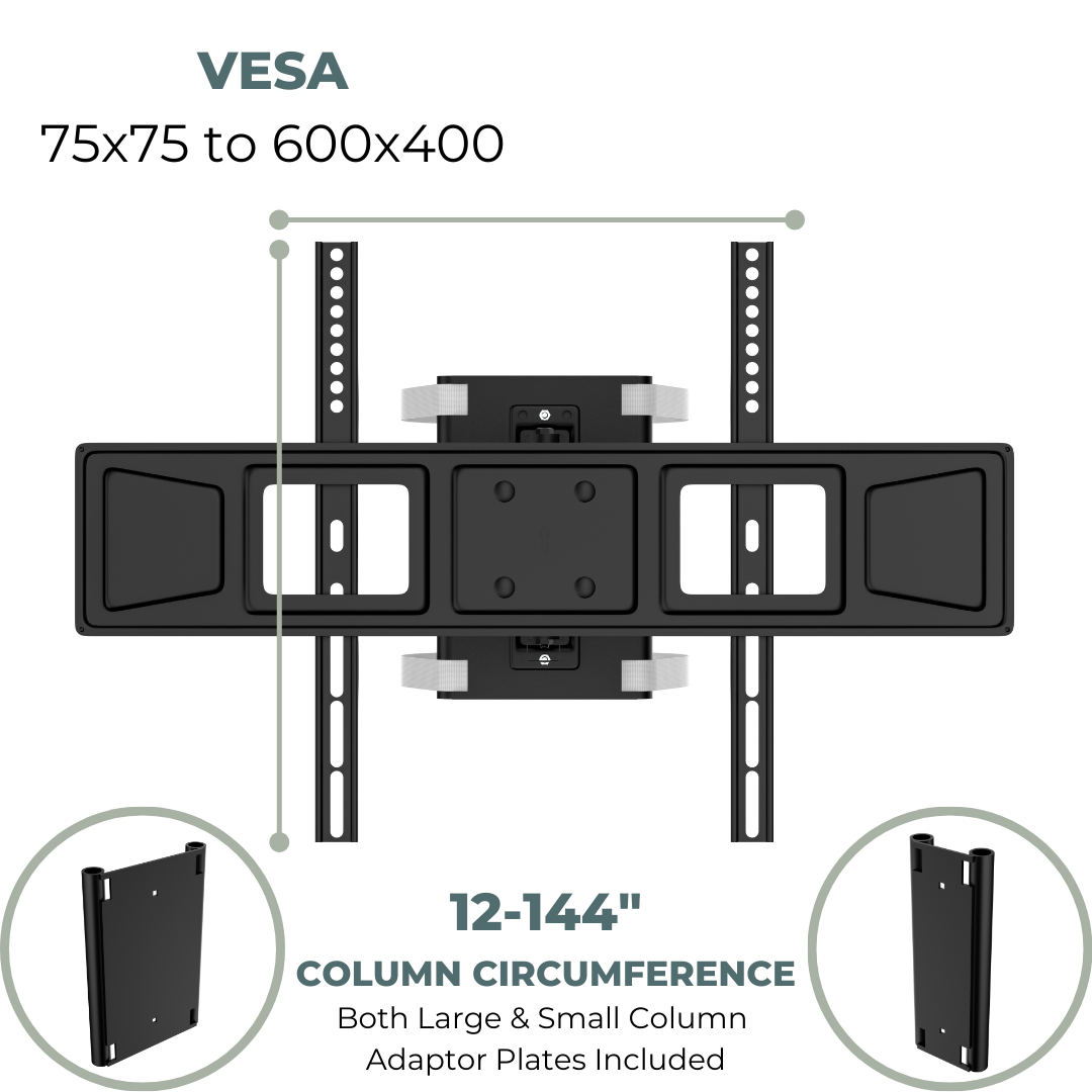 Pillar Mount | Column TV Mount | Gazebo TV Mount- TV Compatibility